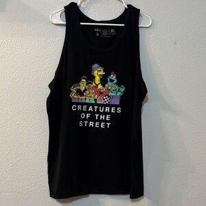 Neff X Sesame Street Black Cotton Tank Top